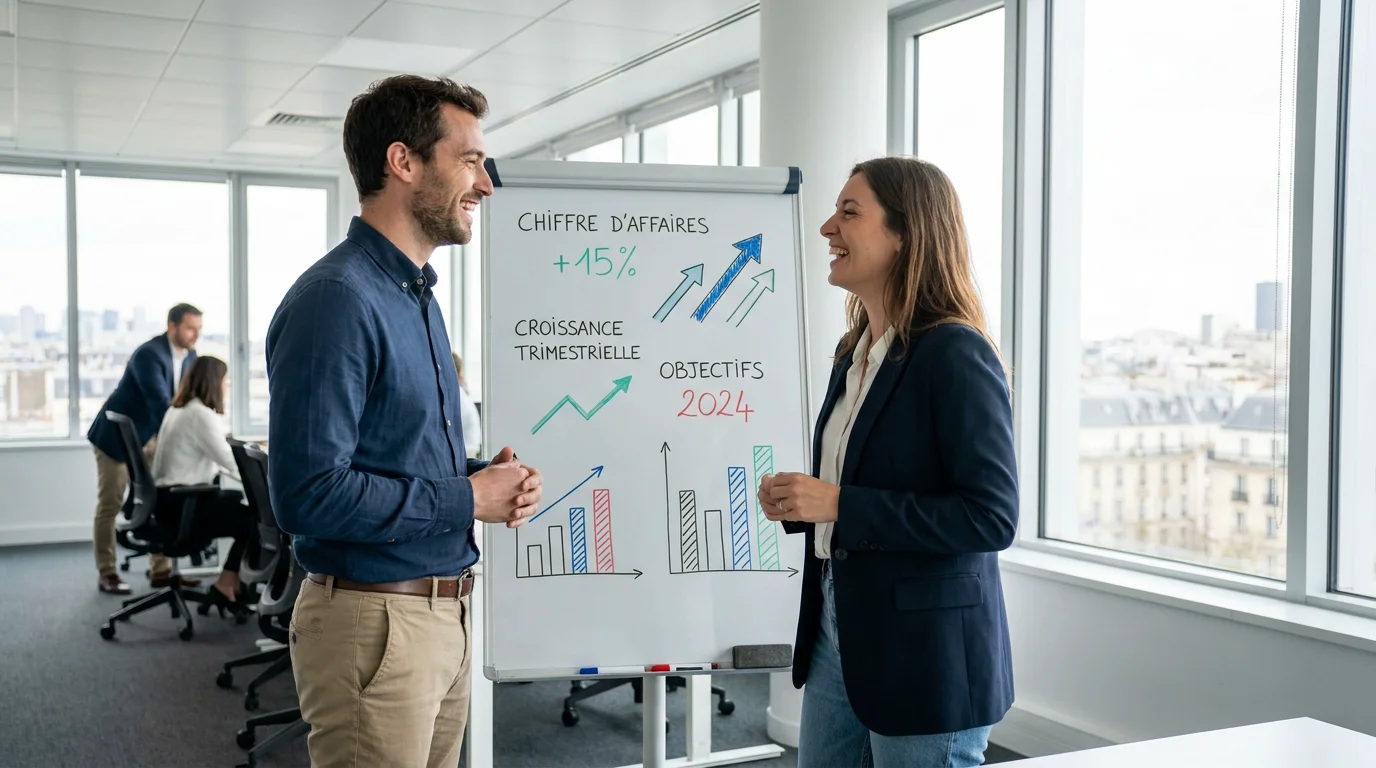Équipe commerciale analysant les indicateurs de rentabilité des leads assurance vie
