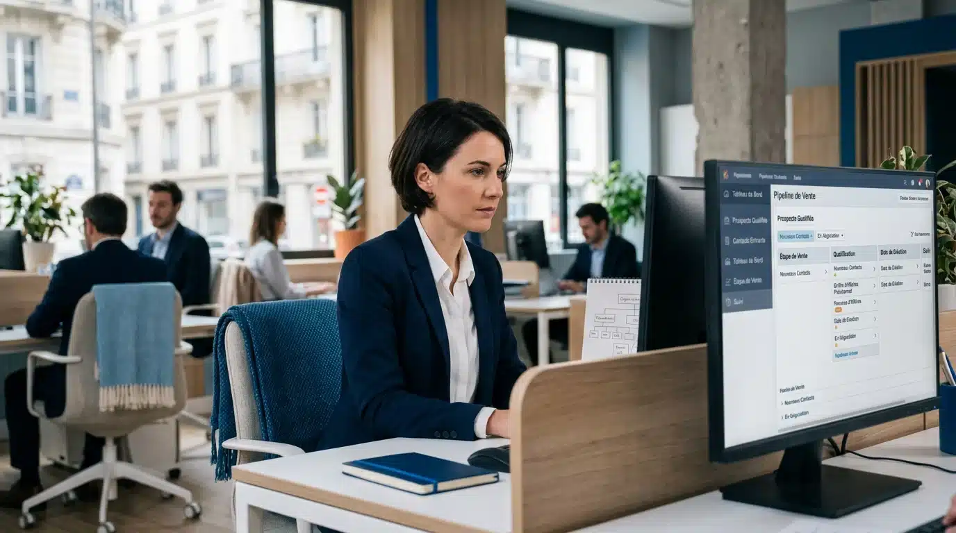 Commercial pilotant son pipeline de leads dans un CRM