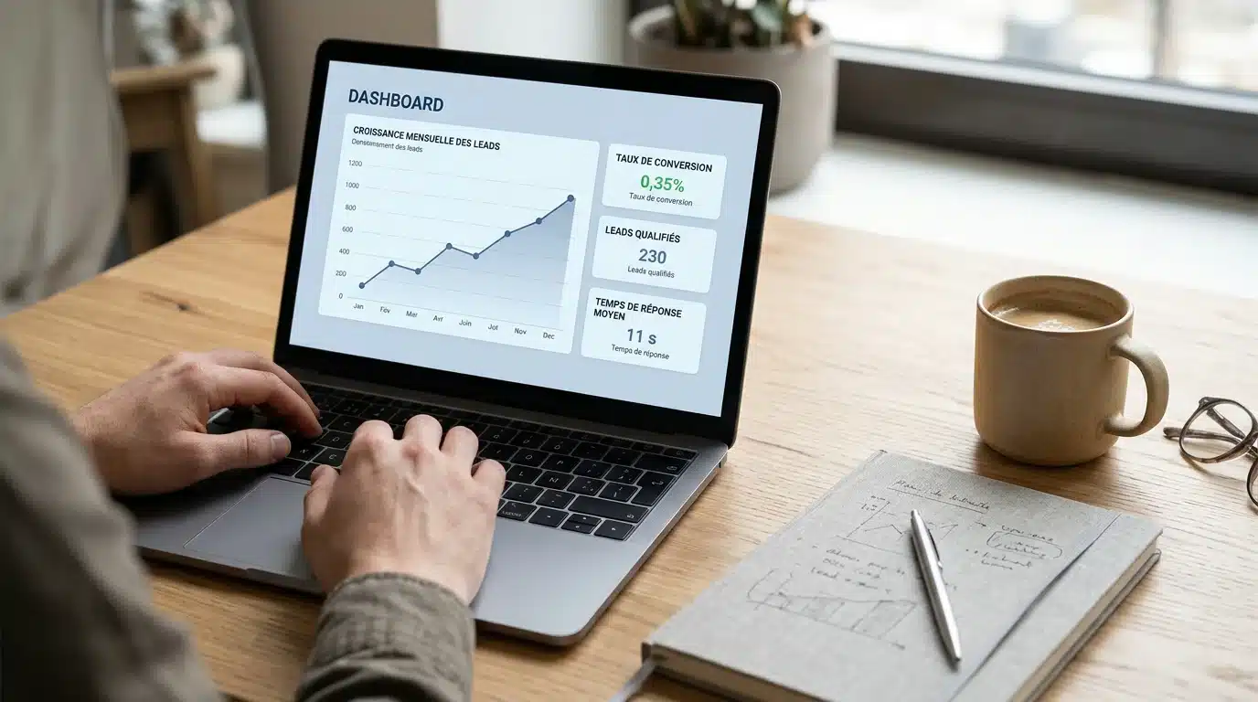 Tableau de bord de suivi des leads et du retour sur investissement